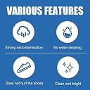 Danakil Whitening Shoe Cleaning Cream, Practical Shoe Cleaning Kit Shoe Cream with Sponge, Stain Remover Cleansing Cream for Sneaker Cleaner White Shoes No-Wash, for Leather Sports Shoes (120 Gram) gallery image