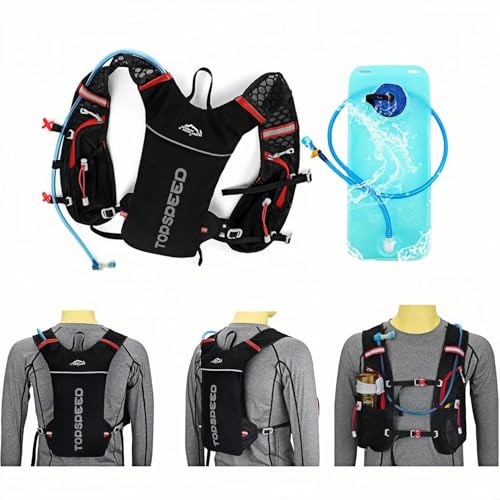 Mochila de hidratación ultraligera de 5 litros, para correr, camping, senderismo, maratón con bolsa de hidratación de 2 L