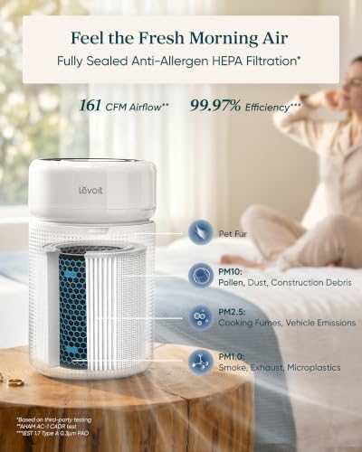 Image of LEVOIT HEPA Air Purifier for Home Bedroom, Allergen Defense, Eleva 300X
