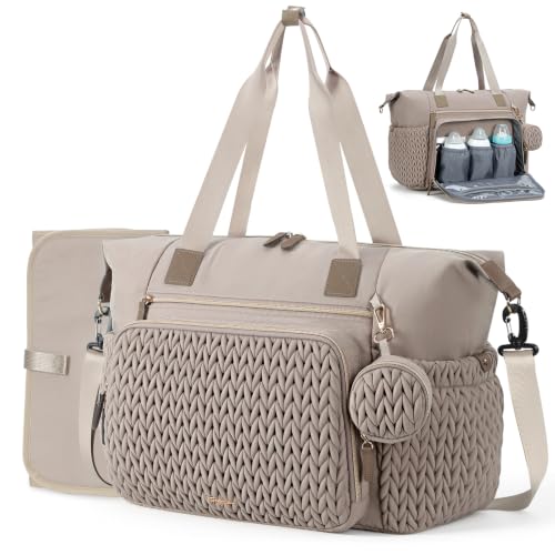 Image of Diaper Bag Tote, Large Baby Hospital Bag for Labor Delivery Mom
