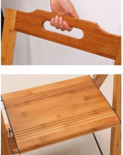 Chaise échelle multifonctionnelle double marche et tabouret pliant maison - 7
