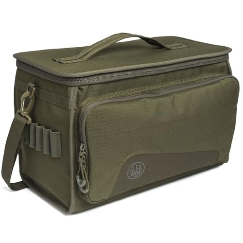 Beretta Gamekeeper EVO Durable Lightweight Functional Outdoor Hunting Shooting Tactical Zippered Cartridge Bag 250 w/Adjustable Shoulder Strap | Capacity of 10 Boxes x 25 Cartridges, Moss Brown Bark
