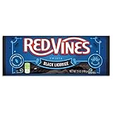 Red Vines Black Licorice Twists, 5oz Tray (24 Pack), Old Fashioned Soft & Chewy Candy
