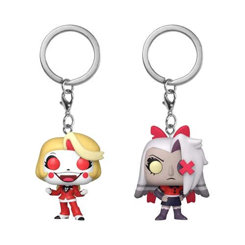 Funko POP! Keychain: Hazbin Hotel - Charlie & Vaggie - 2 Pack - Portachiavi Portachiavi originale - Mini figura da collezione - Regalo da calza - Idea regalo - Prodotto ufficiale