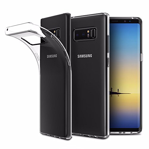 EasyAcc Slim Case for Samsung Galaxy Note 8, Soft TPU Phone Crystal Clear Anti Slip Case Transparent Back Protective Cover Compatible with Samsung Galaxy Note 8 6.3''