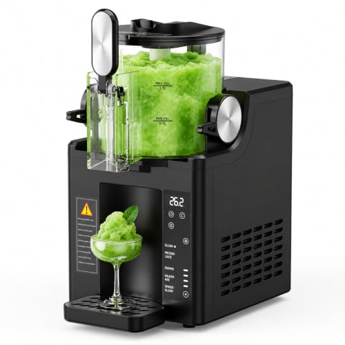 Image of Slushie Machine for Home, 67OZ Frozen Drink Maker, 5 Presets, Black | No Ice Needed, Fast Cooling, Makes Soft Serve, Margaritas, Frappes , Milkshakes with Auto-Cleaning, Perfect for Summer Party