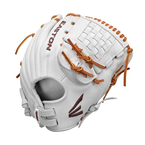 Easton Professional Fastpitch Softball Glove | 2020 | Left-Hand Throw | Female Athlete Design | 12" | Pitcher / Infield Glove | Split Woven Web | Premium Reserve Usa Steer Hide Leather | Pc1201Fp #TOP21