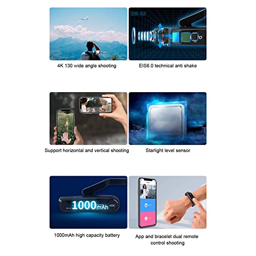 Caméra mains libres 4K pour vlogger sans secousse avec stabilisation - 6