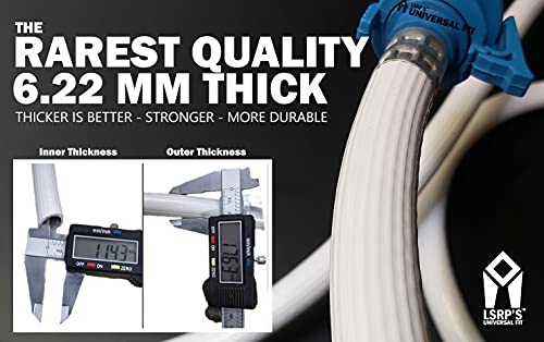 Image of LSRP'S Universal Fit 5 Meter (6.22mm Thick - The Rarest Quality, 3 Layers PVC Made) Washing Machine Inlet Hose Pipe For Fully Automatic Top Load & Front Load Washing Machine - White
