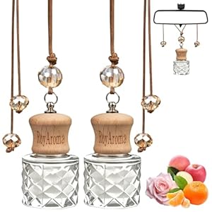 2 Pack Hanging Car Air Freshener | Long Lasting 30-45 Days Natural Fragrance Oil Diffuser for Car, Home, Office | Odor Eliminator & Easy to Use | Pink Champagne