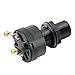 Golf Cart Starter Switch, Ignition Switch, for Club Car DS 101826201, 36 Or 48 Volts for Electric Golf Cart 1996-Up Ignition Key Switch (Black)