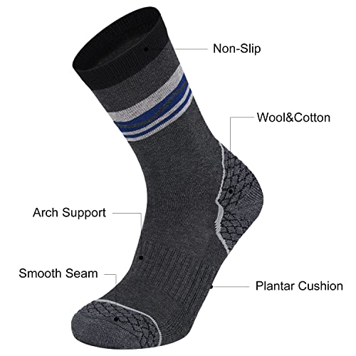 CS CELERSPORT Men's Merino Wool Hiking Socks #TOP28