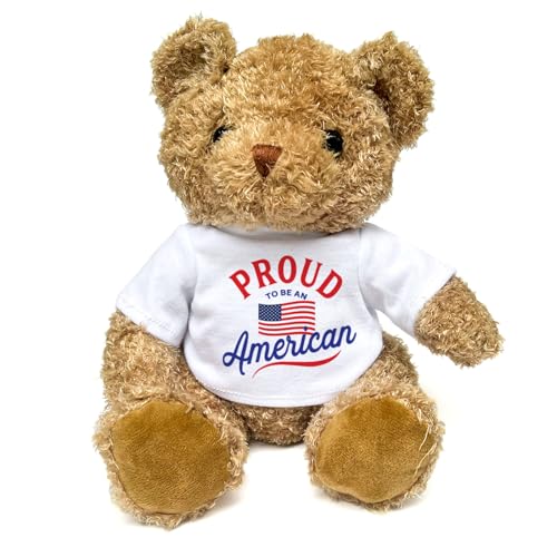 PROUD TO BE AN AMERICAN - Teddy Bear - Cute Soft Cuddly Adorable - USA Gift Present