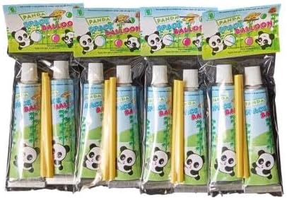 THE GIFT FACTORY Plastic Bubble Colored Transparent Balloon Paste (8 pieces, 4 packs)