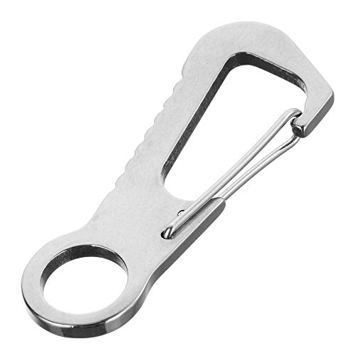 Chaveiro, Andoer Porta-chaves multifunções de aço inoxidável Porta-chaves mosquetão porta-chaves por