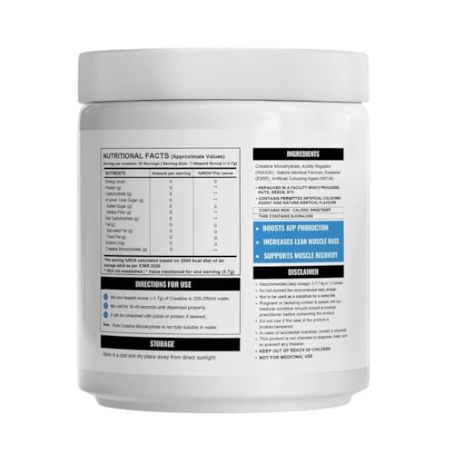 Image of Wellcore - Pure Micronised Creatine Monohydrate Powder | Unflavoured (250G, 83 Servings) | Rapid Absorption | Enhanced Muscle Strength & Power | Fast Recovery | Increased Muscle Mass