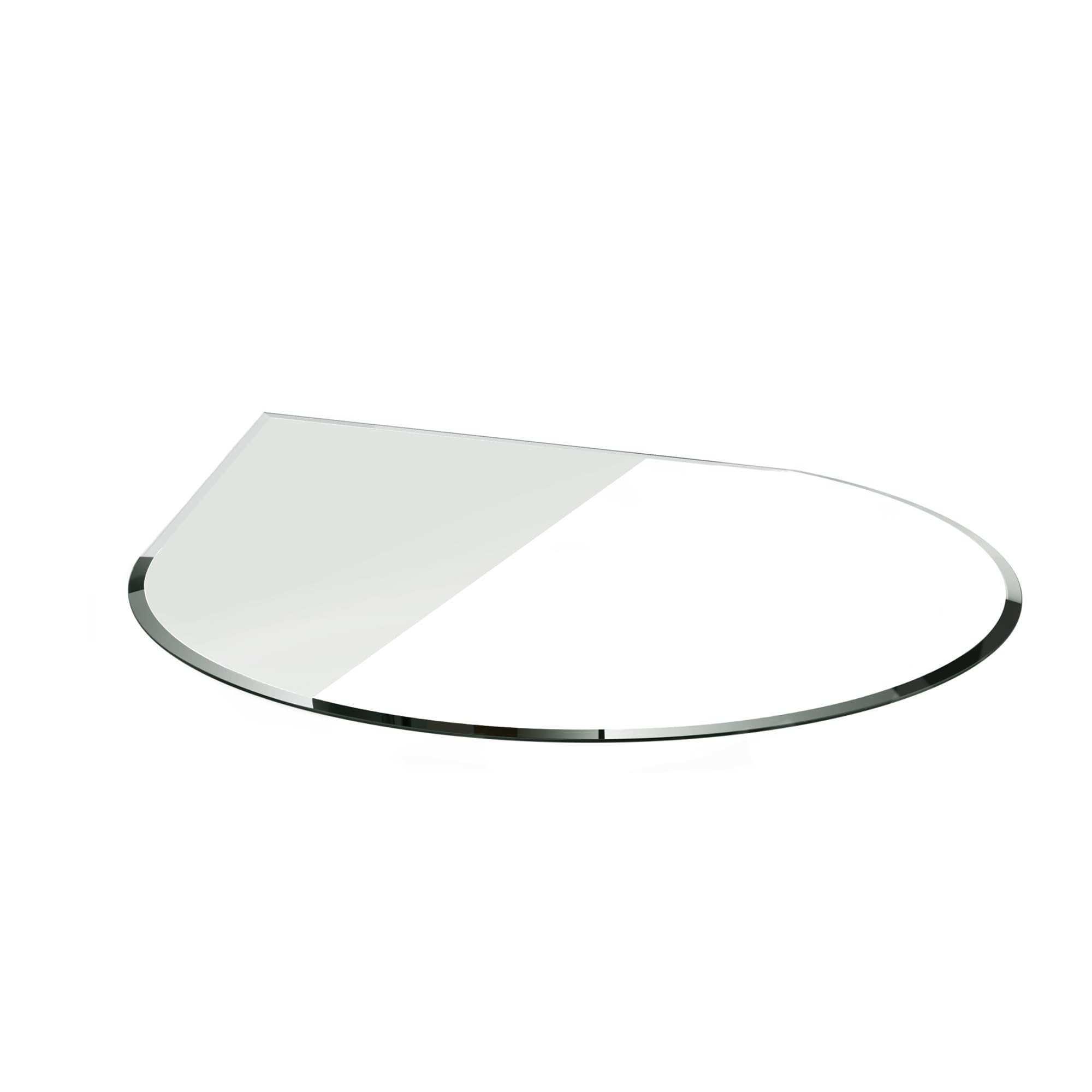 BIJON Funkenschutz-Platte mit Facettenschliff, Glasplatte Kaminofen, Kaminschutz mit ESG Sicherheitsglas, Kamin Glasplatte, Tropfenbogen 110 x 110 cm, 8mm