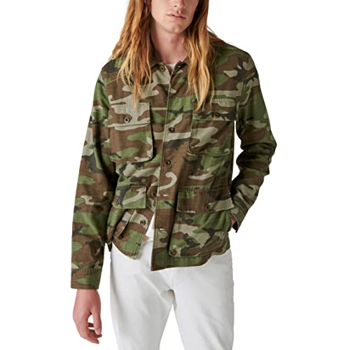 Image of Lucky Brand Men's Slub Twill Military Jacket
