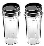 Ninja Single Serve 16-Ounce Blender Cups Set for BL770 BL780 BL660 Professional Blender (Pack of 2)