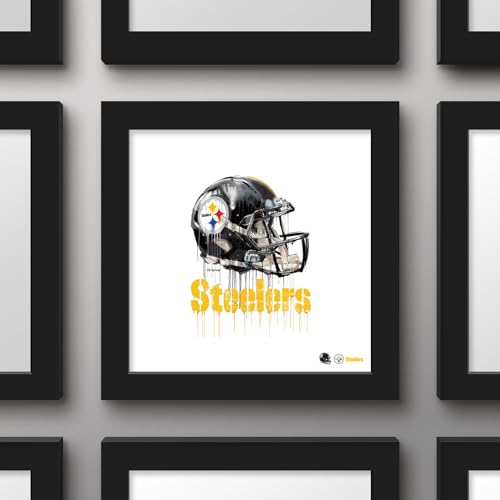 Trends International Gallery Pops NFL Pittsburgh Steelers - Drip Helmet Wall Art Wall Poster, 12.00" x 12.00", Black Frame Version by Trends International - Used condition - Image 2
