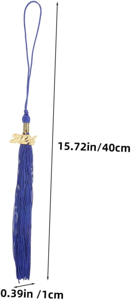 HEMOTON 8pcs Graduation Hat Tassels Blue Navy Hanging Ornaments Graduation Cap Accessories for Academic Ceremonies and Grad Supplies