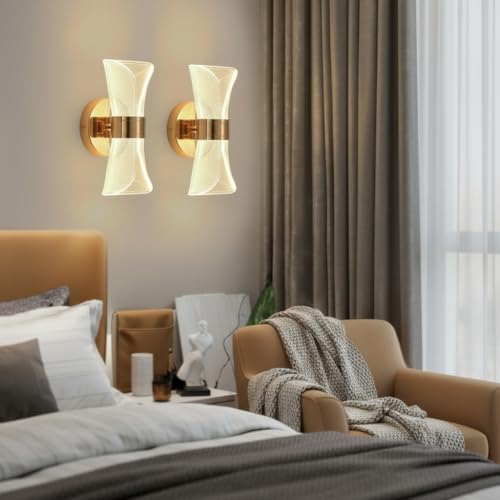 Image of Lyse Decor Wall Lights for Home Decoration LED Wall Light with 3 Color Modes, Easy Installation, Ideal for Modern Interiors, Bedroom, Living Room, Hallway, Office (2, WL06)