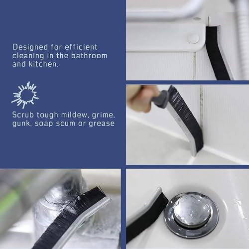 Image of HEMSHAIL 5-in-1 Professional Cleaning Brush Set - Stainless Steel Wire & Nylon Bristle Scrubbers | Heavy Duty Kitchen, Gas Stove, Chimney, Bathroom Gap Cleaner Kit | Rust & Paint Remover Tools