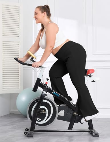 FOREYOND Plus Size Flare Leggings for Women with Pockets High Waist Yoga Pants Bootcut Bell Bottom Workout Leggings4