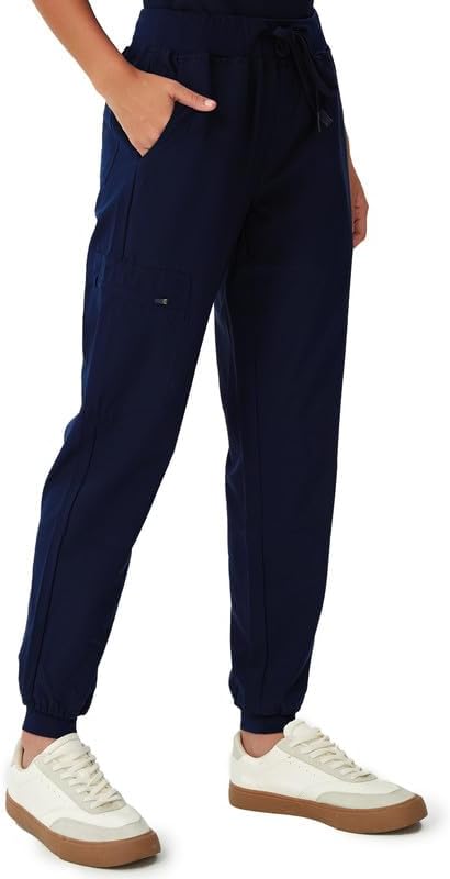 Scrubs for Women, V-Neck Scrubs Top & Cargo Pants with 10 Pockets - Image 6