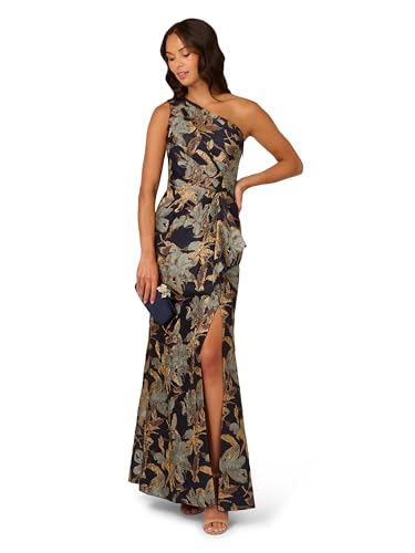 Image of Adrianna Papell Women's One Shoulder Jacquard Dress