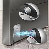 WINONLY Magnetic Door Stop Catch: 2 Pack Floor Mount Stronger Door Stoppers Holder Keep Door Open, H
