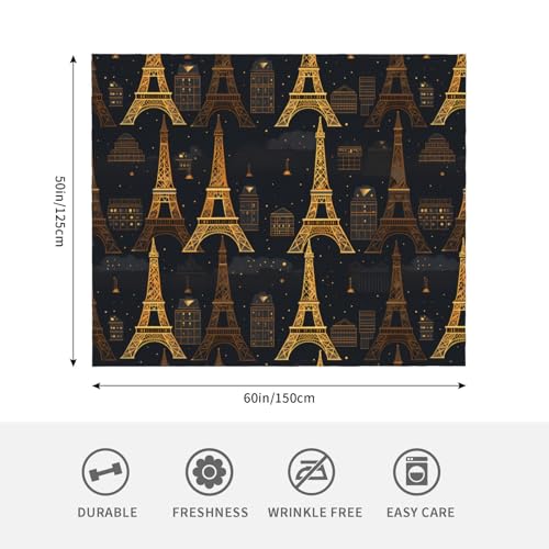 Couverture lit et chambre Paris 152x127 cm plaid doux - 6