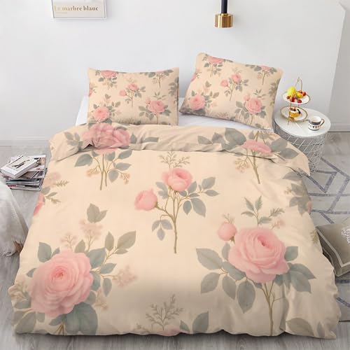 Ensemble de literie 3 pièces 90x190 housse de couette et taie d'oreiller zip