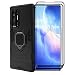Produktbild ESTH® Hülle für Oppo Find X3 Neo mit 2 Pack Panzerglas, [Strapazierfähig] Ring Ständer, [Funktioniert Mit Magnetischer Autohalterung] Case Schutzhülle, Schwarz