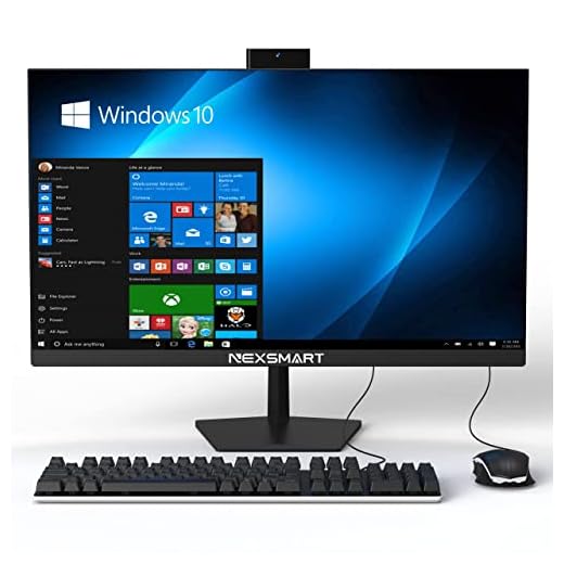 Pc Tout en Un 27 Pouces NEXSMART avec Haut-parleurs de Webcam, Windows 10 Core i7-3520M, DDR3 8 Go de RAM 480 Go SSD Tout en Un PC WiFi Double Bande sans Fil et Bluetooth 4.2