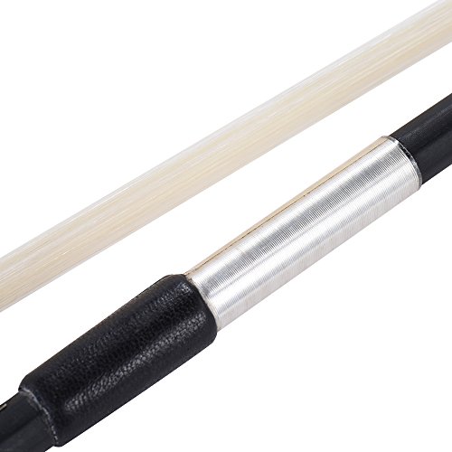 Tomshin Arco de violino bem balanceado de fibra de carbono 3/4 violino vara redonda requintada rã de