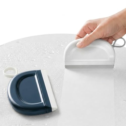 Image of 2x Small Squeegee, Shower Glass Wiper Flexible Silicone,Car Window Squeegee