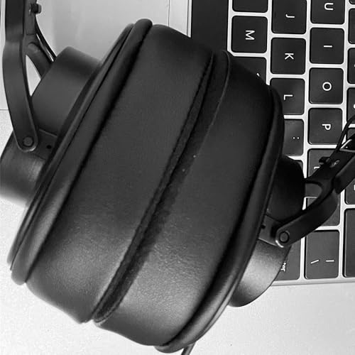 MDR-7506 Ear Pads para audífonos Sony WH-L600 MDR-7506 MDR-V6 | Almohadillas de reemplazo con tela de malla mejorada, espuma para aislamiento de ruido - Negro miniatura 6