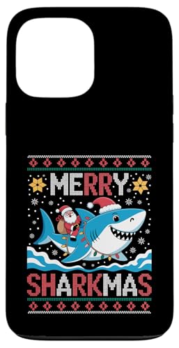 Merry Sharkmas AO[Z[^[ T^ CfBO V[N Cgt X}zP[X iPhone 13 Pro Max p