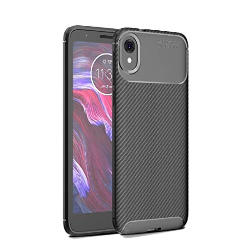 Coque Moto E6 protection intégrale antichoc avec texture fibre de carbone