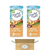 Crystal Light Peach Iced Tea Artificially Flavored Powdered Drink Mix - Pack of 2