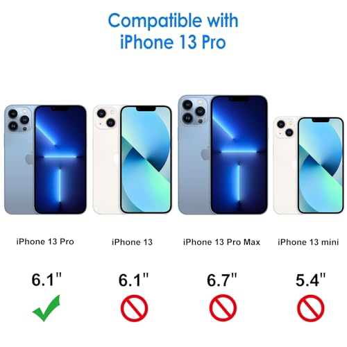 JETech Case for iPhone 13 Pro 6.1-Inch, Non-Yellowing Shockproof Phone Bumper Cover, Anti-Scratch Clear Back (Sierra Blue) by JETech - Image 2