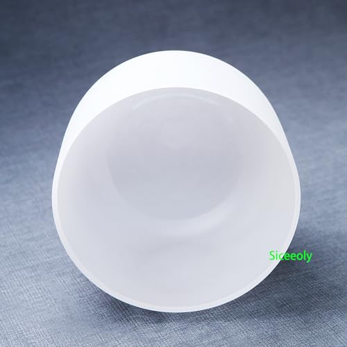 Siceeoly SZ-8"F NO BAG 8 Inch F Note White Crystal Singing Bowl Frosted Quartz Heart Chakra Meditation Sound Healing thumb #3