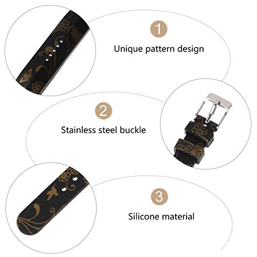 VILLCASE Pulseiras de Relógio de Silicone Pulseiras de Liberação Rápida Pulseira Substituição da Fiv