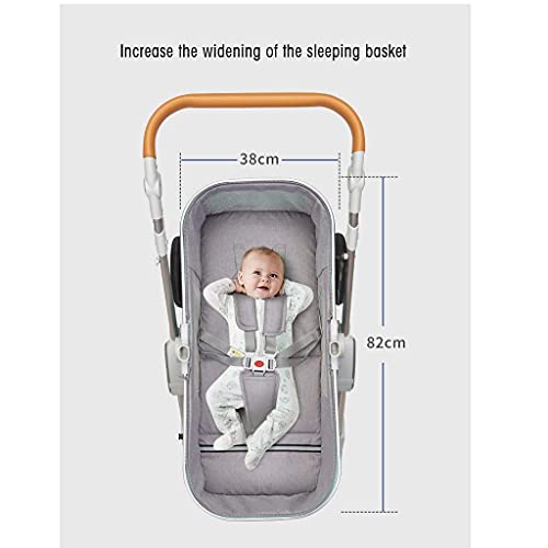 Baby kinderwagen voor pasgeborenen en peuters -3 in 1 kinderwagen Opvouwbare kinderwagen Anti-shock Springs High View… - Afbeelding 5