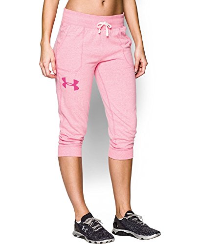 Capri en coton mélangé UA Charged XS pantacourt sport femme rose chocolat