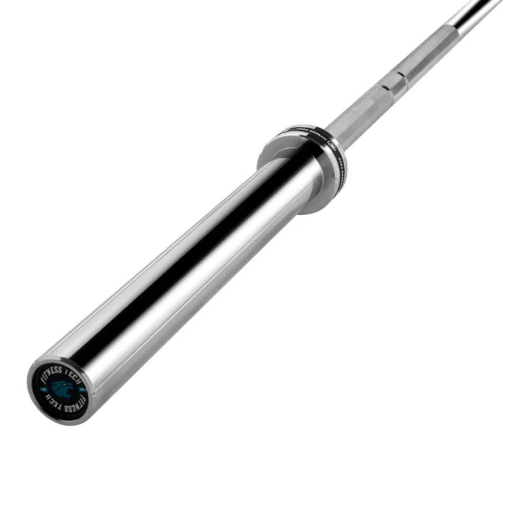 Barre de musculation olympique sans roulements, chromée, convient pour disques de 50 mm de diamètre, poids maximum admis 230 kg, 220 cm x 50 mm, 20 kg