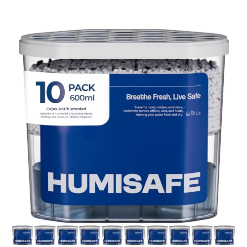 Cajas Antihumedad | PACK X10 600ml | Deshumidificador armario | Antihumedad armarios | Antihumedad habitacion | Absorber humedad casa armarios | Humedad armario | Deshumidificador habitacion