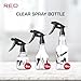 Red by Kiss Spray Bottle, Refillable Container, Continuous Spray for Hair Styling, Watering Plants, Home Cleaning, Adjustable Nozzle (Mist & Sream Mode), Spay Bottle with Measurements (8oz)