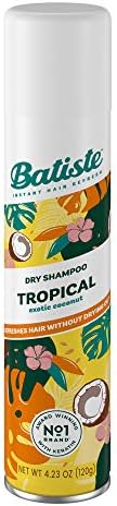 Batiste Dry Shampoo in Tropical 200ml, Coconut & Floral Fragrance, No Rinse Spray to Refresh Hair in Between Washes
